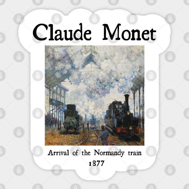 Arrival of the Normandy train by Claude Monet Sticker by Cleopsys